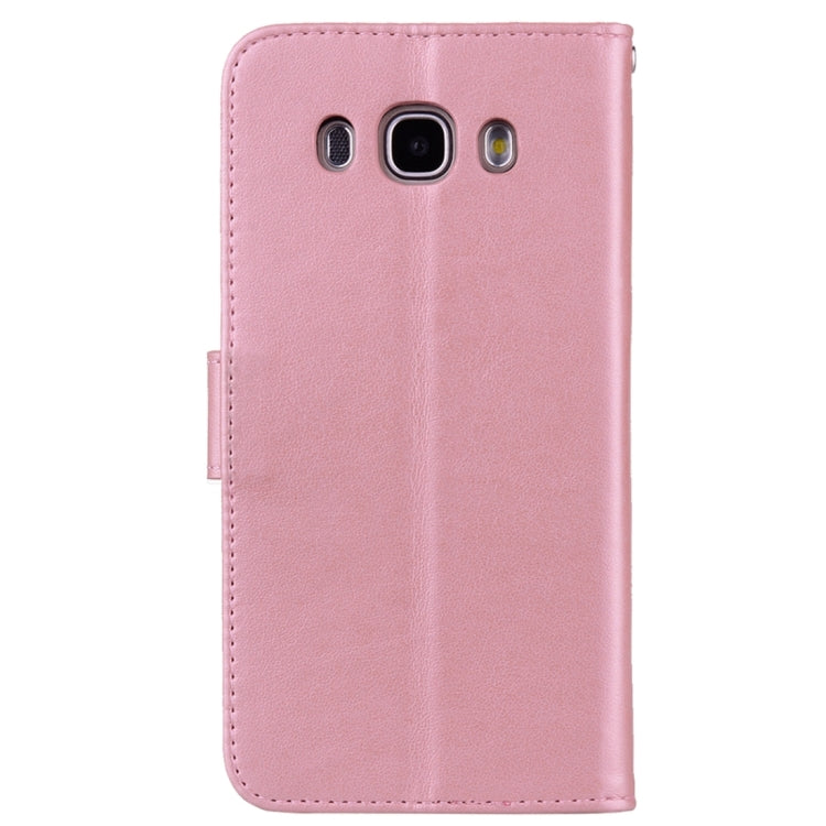For Galaxy J5 (2016) / J510 Roses Pressed Flowers Pattern Flip Leather Case with Holder & Card Slots & Wallet, For Galaxy J5 (2016) / J510, For Samsung Galaxy J5 (2016) / J510