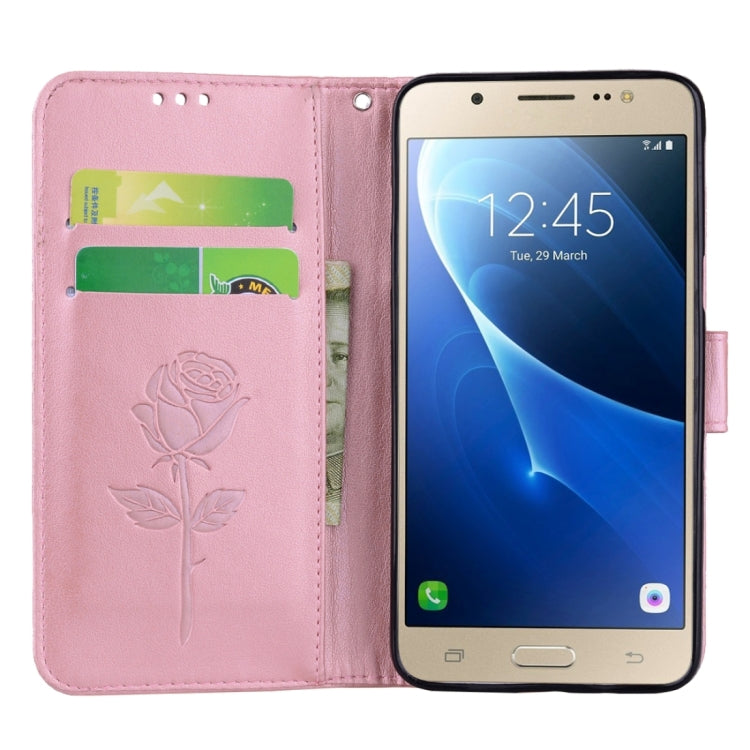 For Galaxy J5 (2016) / J510 Roses Pressed Flowers Pattern Flip Leather Case with Holder & Card Slots & Wallet, For Galaxy J5 (2016) / J510, For Samsung Galaxy J5 (2016) / J510