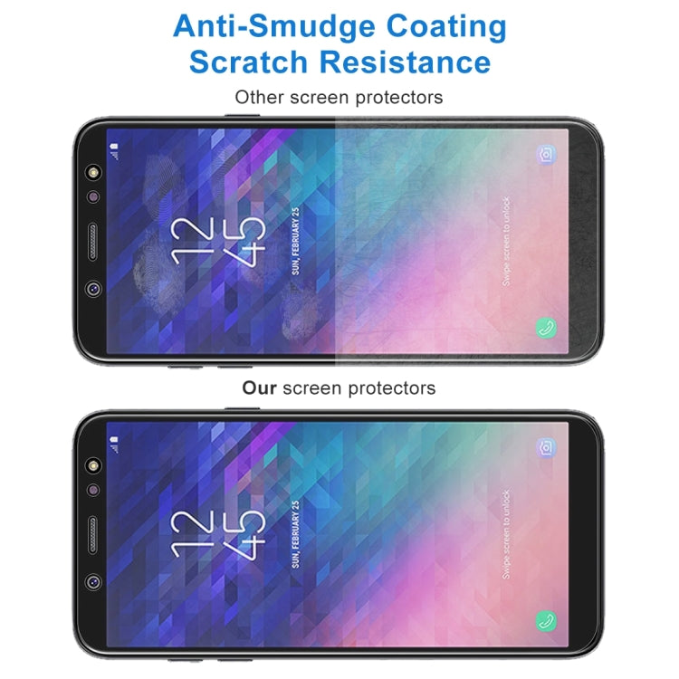 10 PCS 0.26mm 9H 2.5D Tempered Glass Film for Galaxy A6+ (2018), For Galaxy A6+ (2018)
