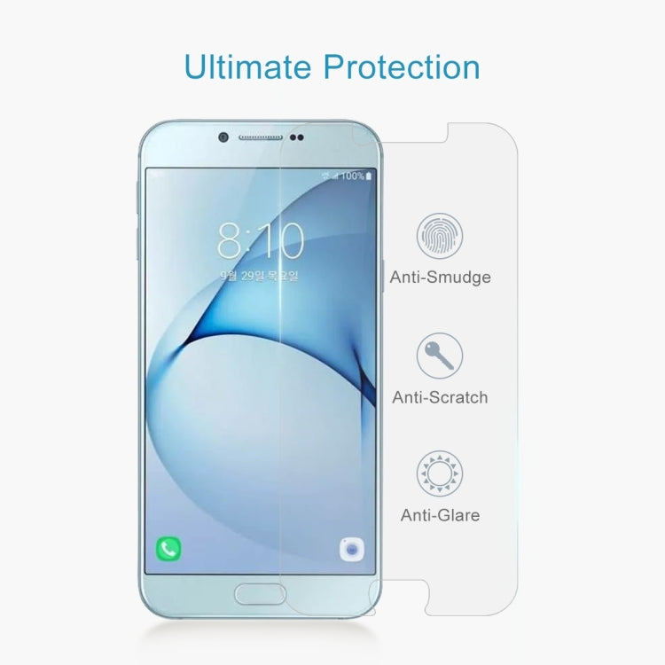 10 PCS 0.26mm 9H 2.5D Tempered Glass Film for Galaxy A8 (2016), For Galaxy A8 (2016)(10 PCS)
