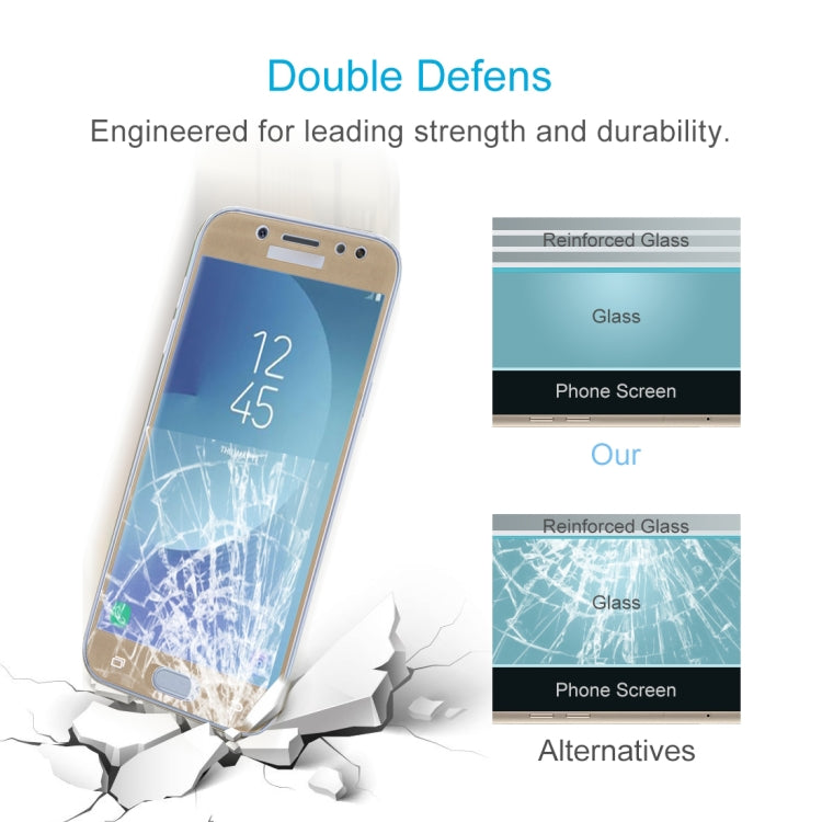 For Galaxy J5 (2017) (EU Version) 0.26mm 9H Surface Hardness 2.5D Curved Silk-screen Full Screen Tempered Glass Screen Protector, For Galaxy J5 (2017) (EU Version)