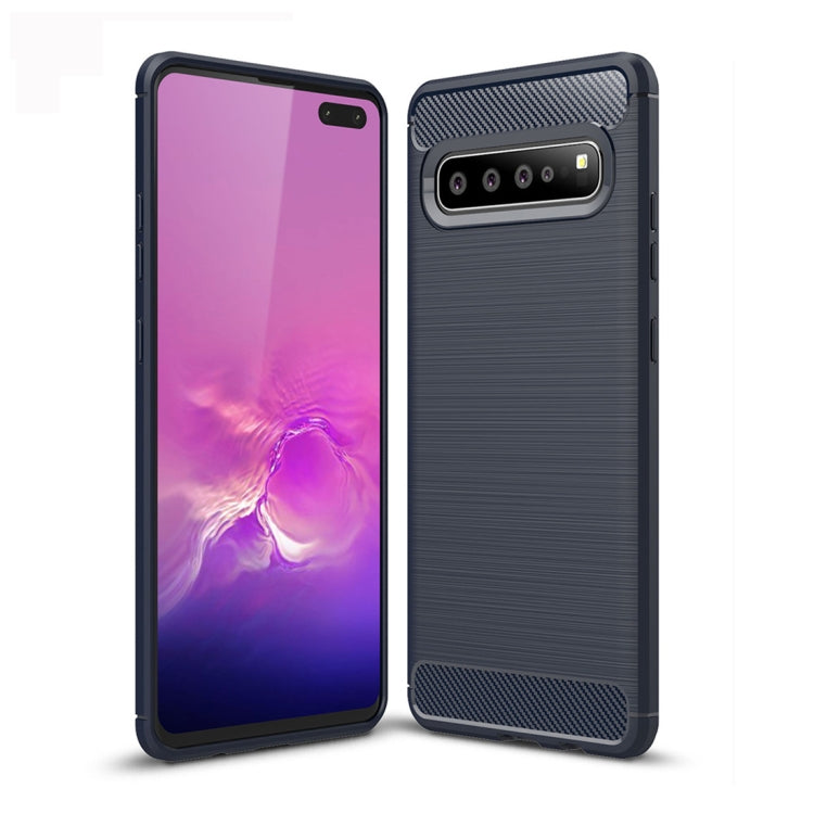 Brushed Texture Carbon Fiber TPU Case for Galaxy S10 5G, For Samsung Galaxy S10 5G, For Galaxy S10 5G