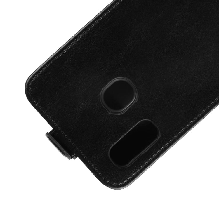 R64 Texture Vertical Flip Leather Case for Galaxy A20e , with Card Slots & Photo Frame, For Galaxy A20e