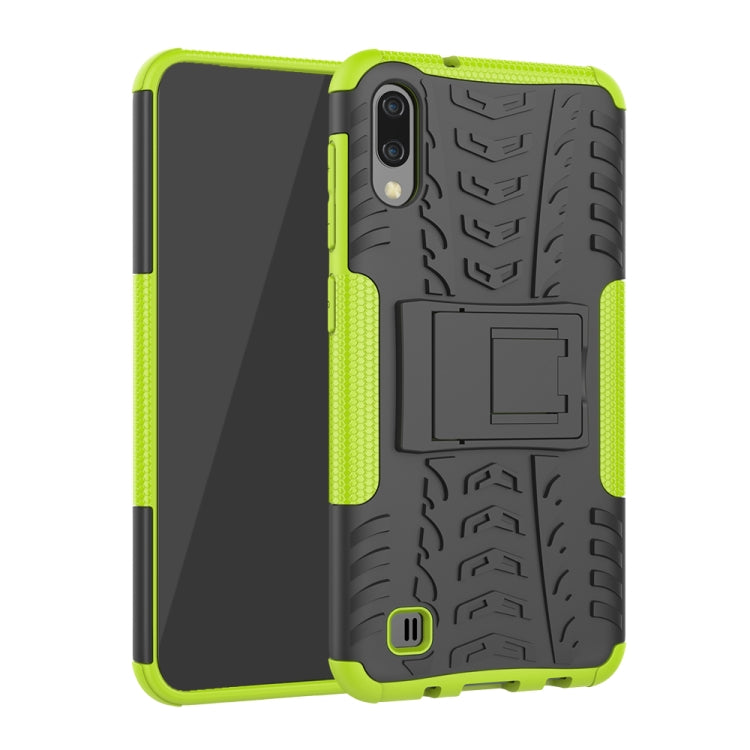 Shockproof  PC + TPU Tire Pattern Case for Galaxy M10, with Holder