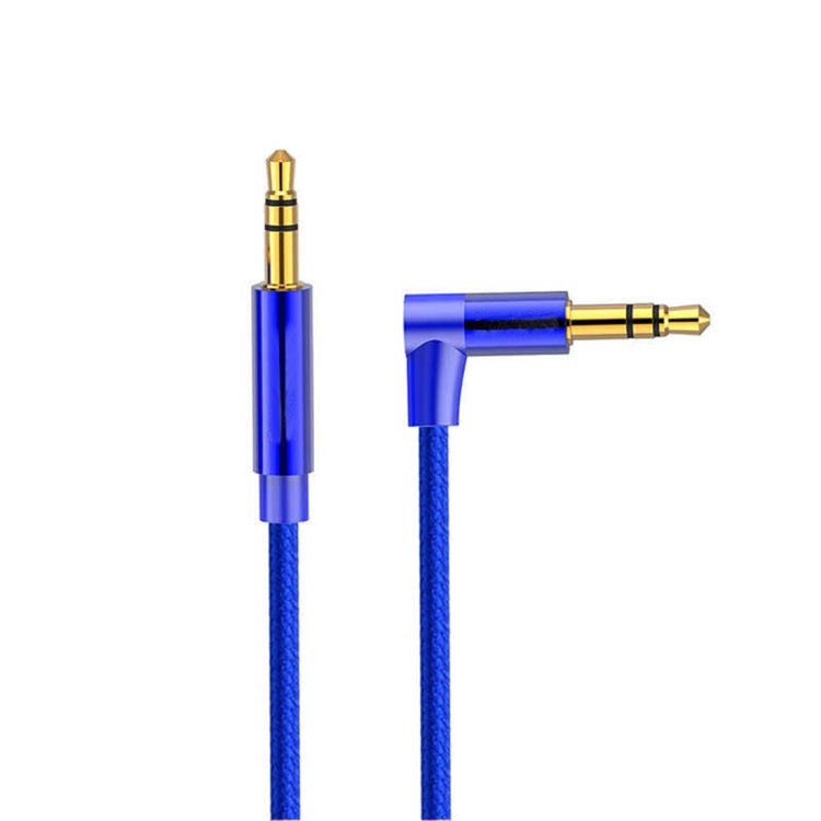 AV01 3.5mm Male to Male Elbow Audio Cable, Length: 50cm, 50cm