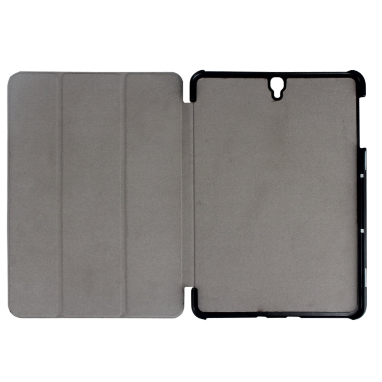 For Galaxy Tab S3 9.7 inch T820 / T825 Custer Texture Horizontal Flip Leather Case with 3-folding Holder, For Galaxy Tab S3 9.7, Galaxy Tab S3 9.7