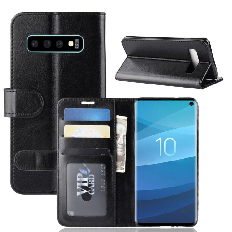 R64 Texture Single Fold Horizontal Flip Leather Case for Galaxy S10, with Holder & Card Slots & Wallet, For Galaxy S10