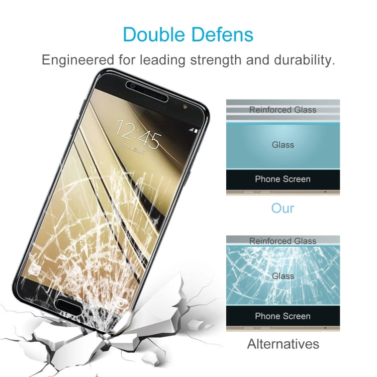 10 PCS 9H 2.5D Tempered Glass Film for Galaxy C7 (2017), For Galaxy C7 2017 (10pcs)