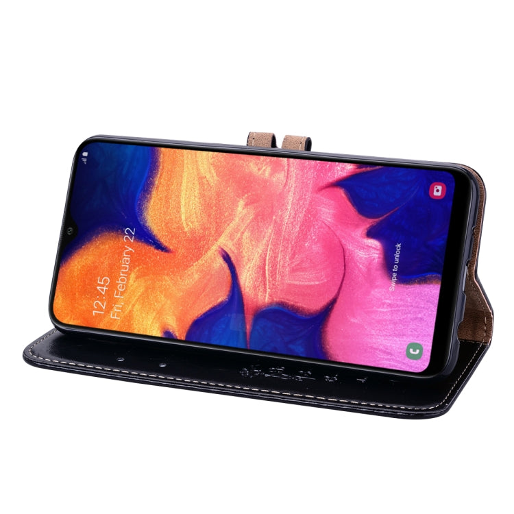 Business Style Oil Wax Texture Horizontal Flip Leather Case for Galaxy A10, with Holder & Card Slots & Wallet, For Galaxy A10