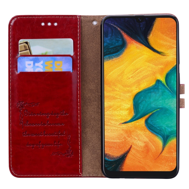 Business Style Oil Wax Texture Horizontal Flip Leather Case for Galaxy A30, with Holder & Card Slots & Wallet, For Galaxy A30