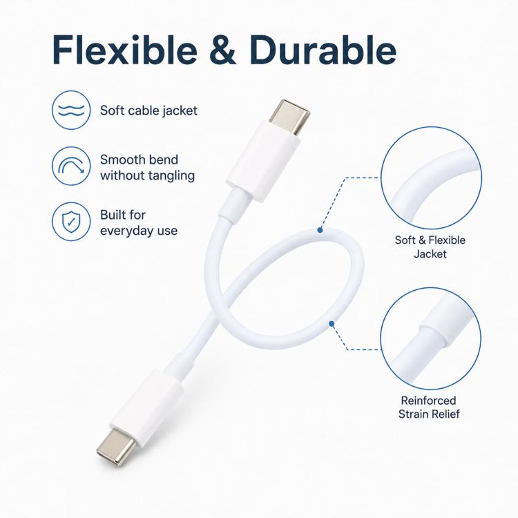 100W iPhone 16/15/17 Pro Max/iPad Type-C Male to Type-C Male Fast Charging Data Cable ,  also compatible with Xiaomi , Google , Honor and other devices, Length: 1m