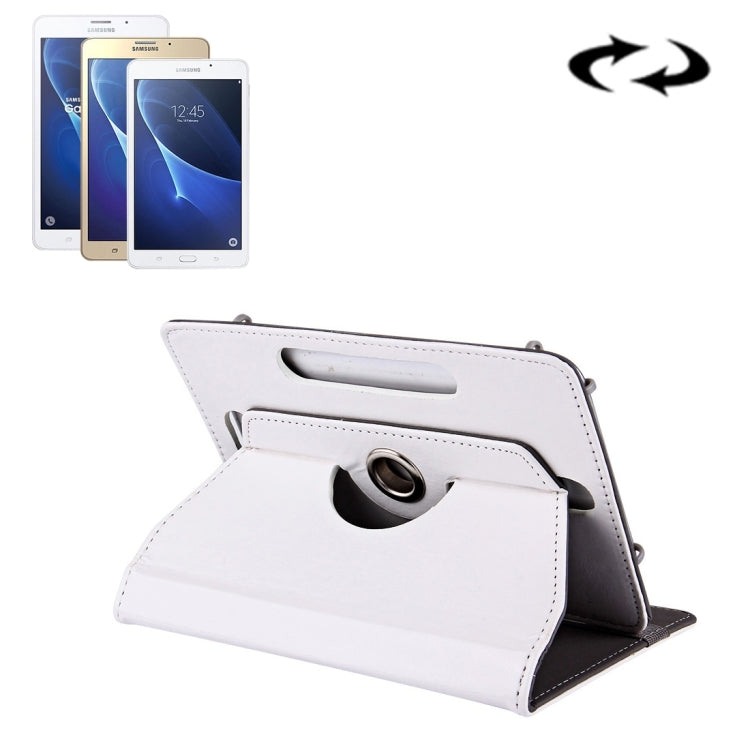7 inch Tablets Leather Case Crazy Horse Texture 360 Degrees Rotation Protective Case Shell with Holder for Galaxy Tab A 7.0 (2016) / T280 & Tab 4 7.0 / T230 & Tab Q T2558, Colorfly G708, Asus ZenPad 7.0 Z370CG, Huawei MediaPad T1 7.0 / T1-701u