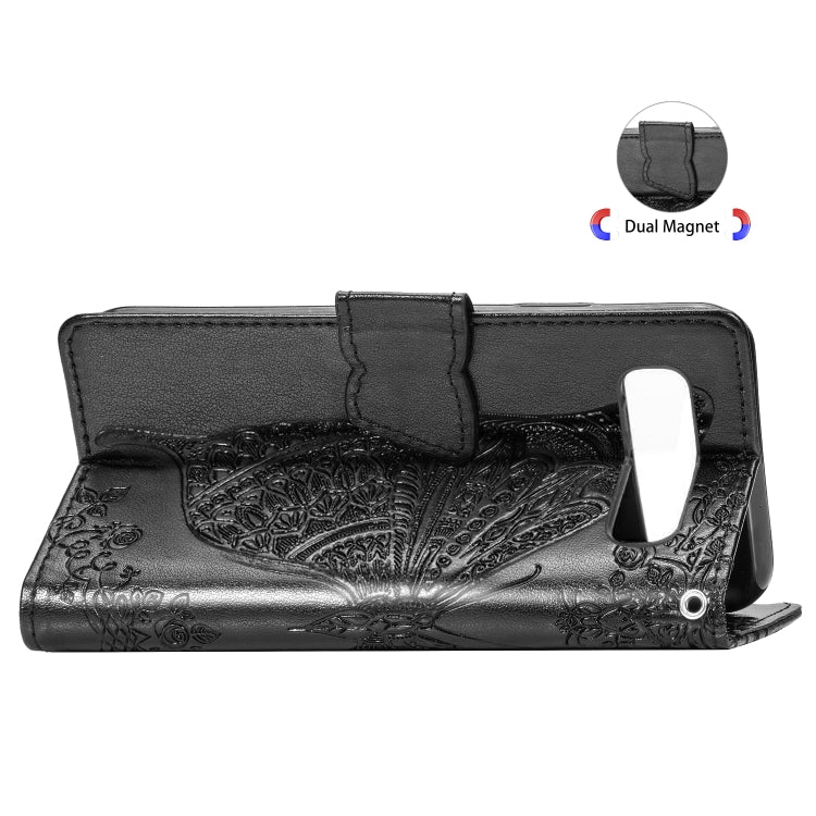 Butterfly Love Flowers Embossing Horizontal Flip Leather Case for Galaxy S10, with Holder & Card Slots & Wallet & Lanyard, For Galaxy S10