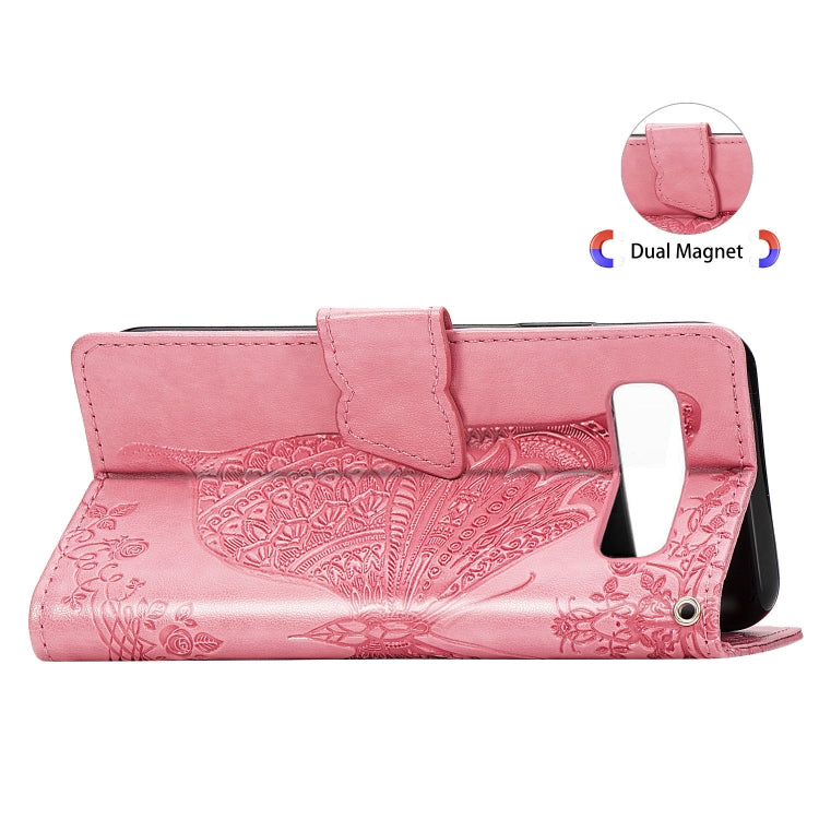 Butterfly Love Flowers Embossing Horizontal Flip Leather Case for Galaxy S10+, with Holder & Card Slots & Wallet & Lanyard, For Galaxy S10+