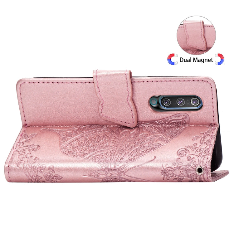 Butterfly Love Flowers Embossing Horizontal Flip Leather Case for Galaxy A70, with Holder & Card Slots & Wallet & Lanyard, For Galaxy A70