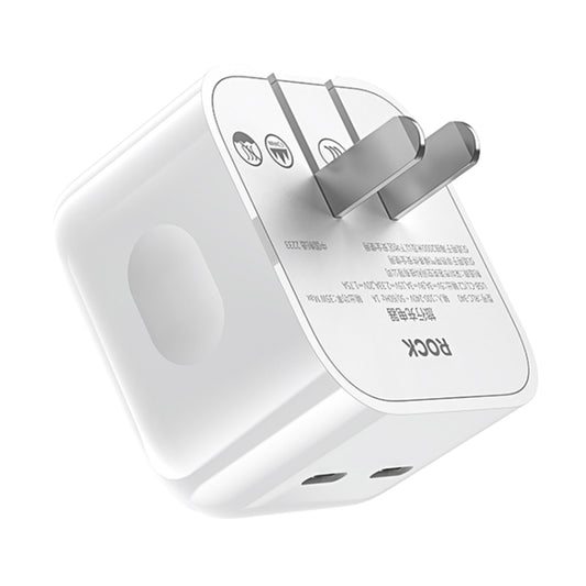 ROCK T58 35W Dual USB-C / Type-C Ports PD Charger, CN Plug, CN Plug