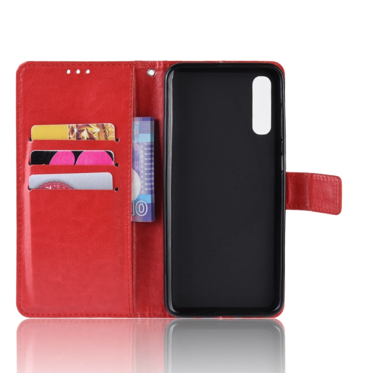 Retro Crazy Horse Texture Horizontal Flip Leather Case for Galaxy A70, with Holder & Card Slots & Photo Frame