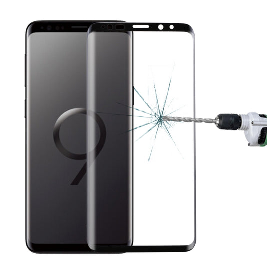For Galaxy S9+ 0.33mm 9H Surface Hardness 3D Curved Edge Anti-scratch Full Screen HD Full Glue Glass Screen Protector, For Galaxy S9+