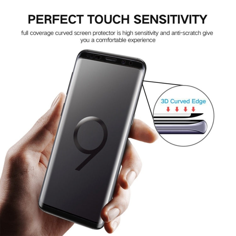 25 PCS For Galaxy S9 Plus 0.33mm 9H Surface Hardness 3D Curved Edge Anti-scratch Full Screen HD Full Glue Glass Screen Protector, For Galaxy S9 Plus