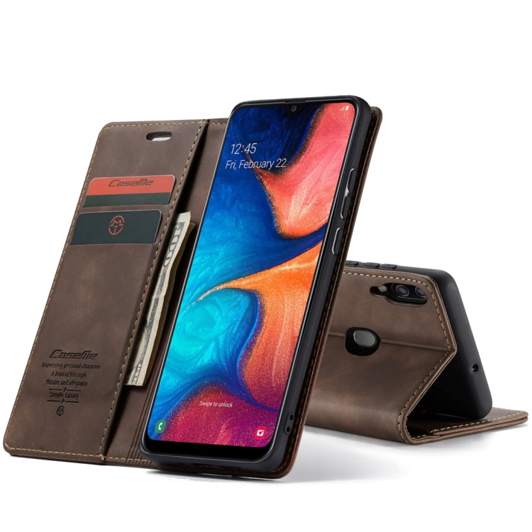 CaseMe-013 Multifunctional Retro Frosted Horizontal Flip Leather Case for Galaxy A20 / A30, with Card Slot & Holder & Wallet, For Galaxy A20 / A30