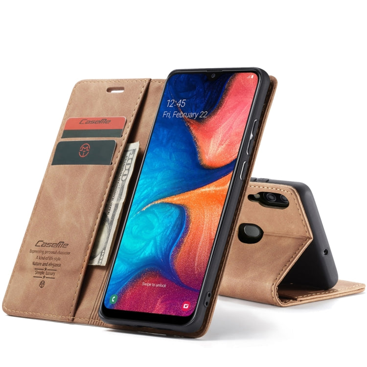 CaseMe-013 Multifunctional Retro Frosted Horizontal Flip Leather Case for Galaxy A20 / A30, with Card Slot & Holder & Wallet, For Galaxy A20 / A30