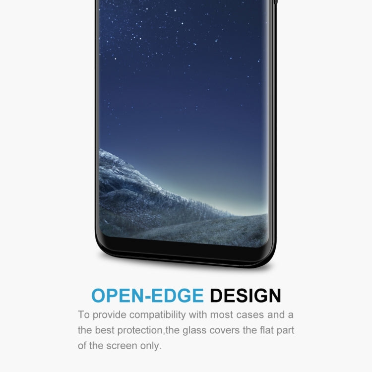 Full Glue Full Screen Curved Case Friendly Tempered Glass Film  For Galaxy S8 / G950, For Galaxy S8 Adhesive Black Frame