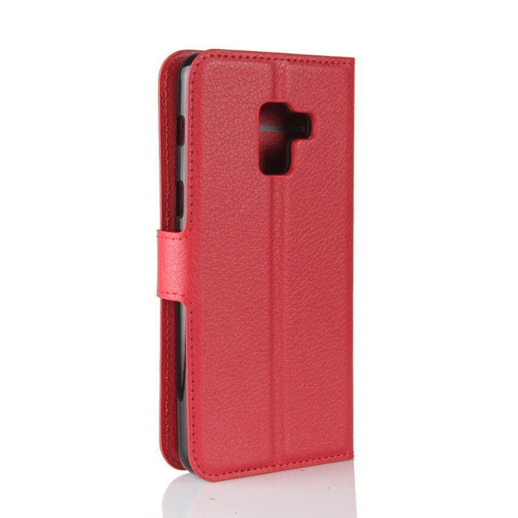 For Galaxy A8 (2018) Litchi Texture Horizontal Flip Leather Case with Holder & Card Slots & Wallet, For Galaxy A8 (2018)