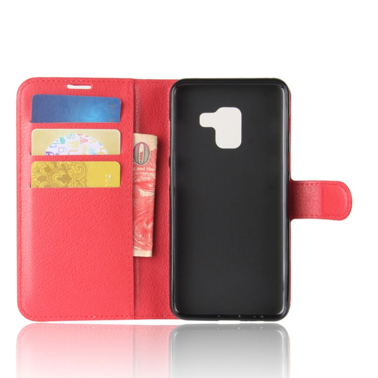 For Galaxy A8 (2018) Litchi Texture Horizontal Flip Leather Case with Holder & Card Slots & Wallet, For Galaxy A8 (2018)