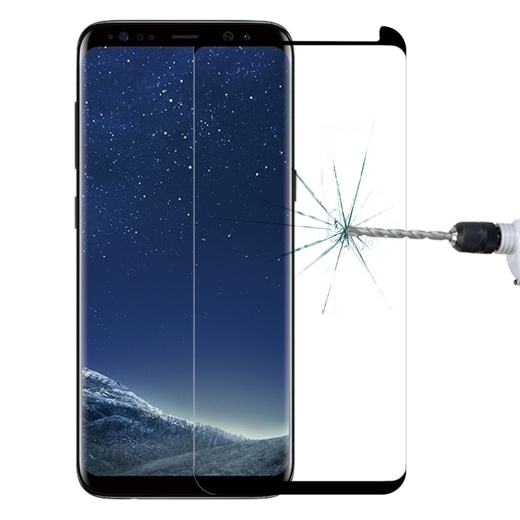 Case Friendly Screen Curved Tempered Glass Film For Galaxy S8 / G950, For S8, For Galaxy S8 0.26mm, For Galaxy S8 Black Frame, Galaxy S8 3D