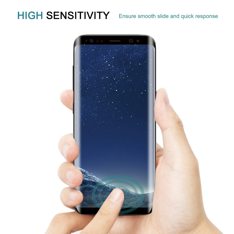 Case Friendly Screen Curved Tempered Glass Film For Galaxy S8 / G950, For S8, For Galaxy S8 0.26mm, For Galaxy S8 Black Frame, Galaxy S8 3D