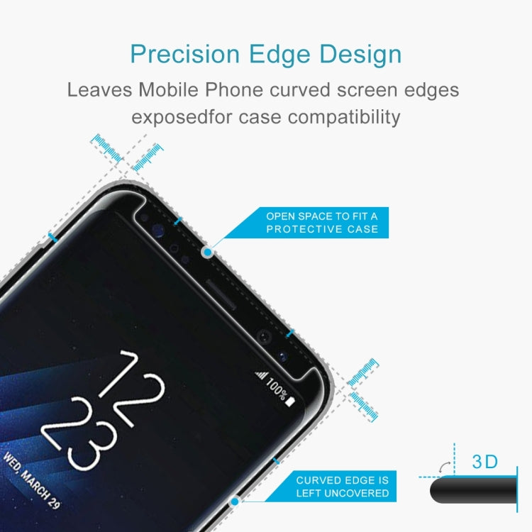 For Galaxy S8+ / G955 0.26mm 9H Surface Hardness 3D Explosion-proof Non-full Screen Curved Case Friendly Tempered Glass Film, For S8+ / G955, Galaxy S8+, For Galaxy S8+ / G955, For Galaxy S8+ / G955 Black Frame