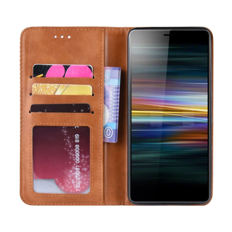 Magnetic Snap Retro Crazy Horse Texture Horizontal Flip Leather Case for Sony Xperia L3, with Holder & Card Slots & Photo Frame, For Sony Xperia L3