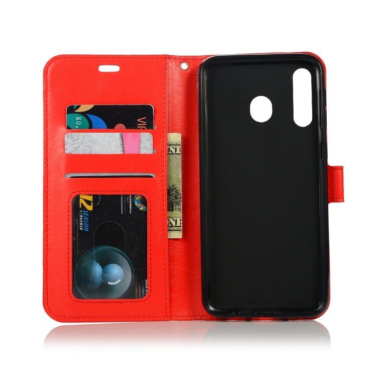 Crazy Horse Texture Horizontal Flip Leather Case with Holder & Card Slots & Wallet & Photo Frame, for Galaxy  A40