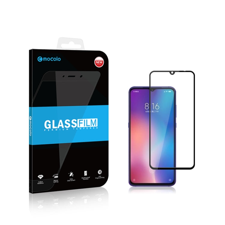 2Pcs mocolo 0.33mm 9H 2.5D Silk Print Tempered Glass Film, Redmi 7, Xiaomi Mi9 se, Xiaomi Pocophone F1, Xiaomi Mi 9, Redmi Note 6 Pro, Redmi 6 Pro, Redmi Note6, Redmi 6, Xiaomi Mi 8, Redmi Note7