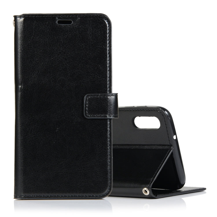 Crazy Horse Texture Horizontal Flip Leather Case with Holder & Card Slots & Wallet & Photo Frame, for Galaxy  A10