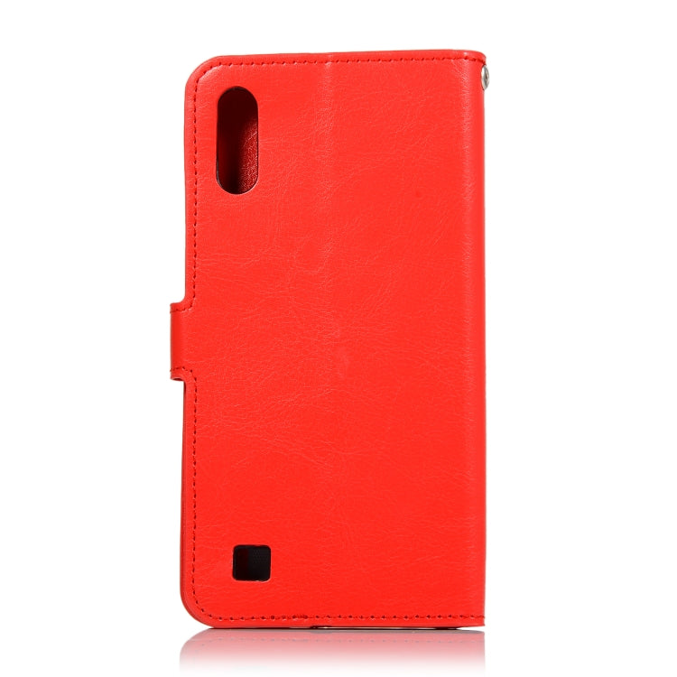 Crazy Horse Texture Horizontal Flip Leather Case with Holder & Card Slots & Wallet & Photo Frame, for Galaxy  A10