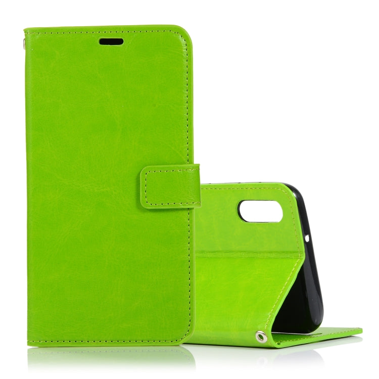 Crazy Horse Texture Horizontal Flip Leather Case with Holder & Card Slots & Wallet & Photo Frame, for Galaxy  A10