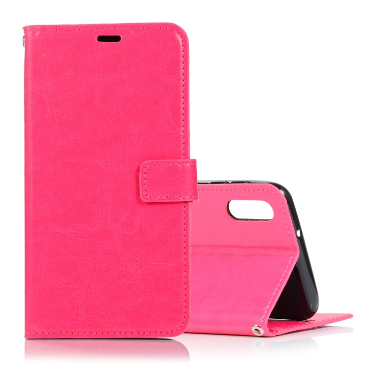 Crazy Horse Texture Horizontal Flip Leather Case with Holder & Card Slots & Wallet & Photo Frame, for Galaxy  A10