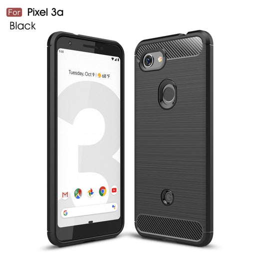 Brushed Texture Carbon Fiber TPU Case for Google Pixel 3a, For Google Pixel 3a