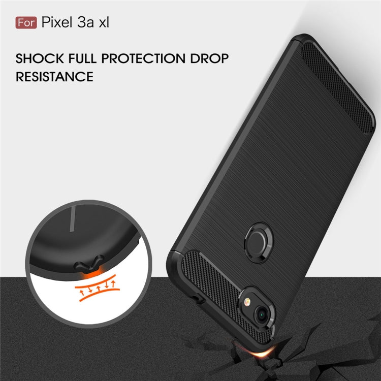 Brushed Texture Carbon Fiber TPU Case for Google Pixel 3a XL, For Google Pixel 3a XL, Google Pixel 3a XL
