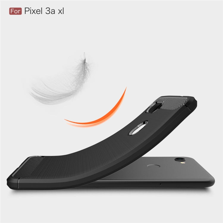 Brushed Texture Carbon Fiber TPU Case for Google Pixel 3a XL, For Google Pixel 3a XL, Google Pixel 3a XL