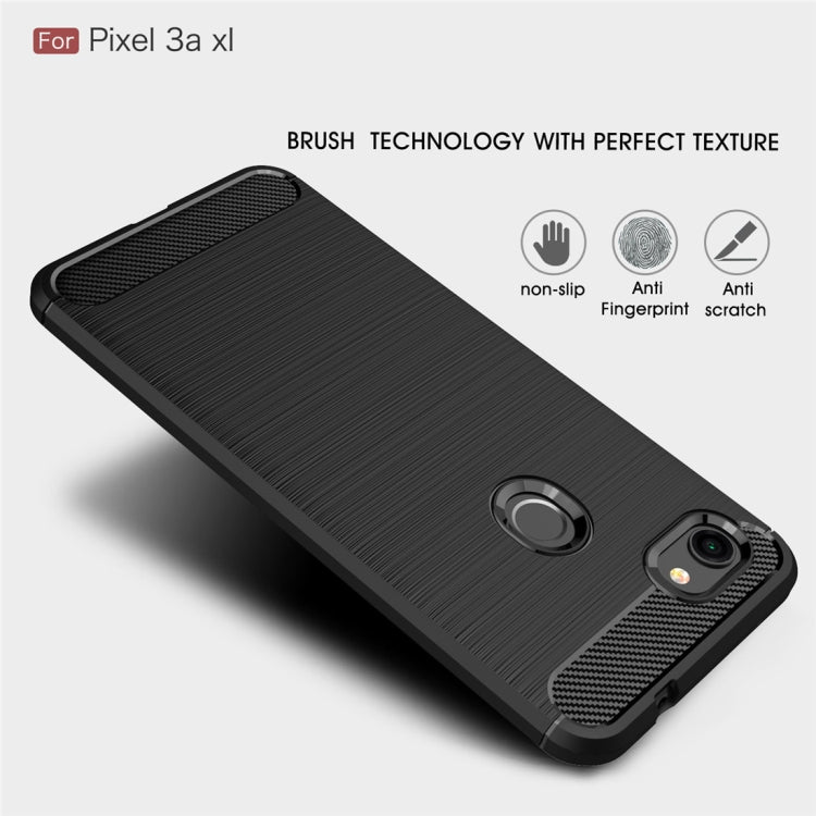 Brushed Texture Carbon Fiber TPU Case for Google Pixel 3a XL, For Google Pixel 3a XL, Google Pixel 3a XL