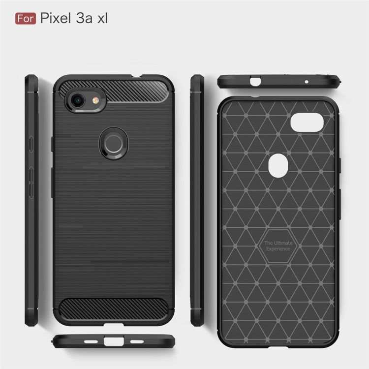 Brushed Texture Carbon Fiber TPU Case for Google Pixel 3a XL, For Google Pixel 3a XL, Google Pixel 3a XL