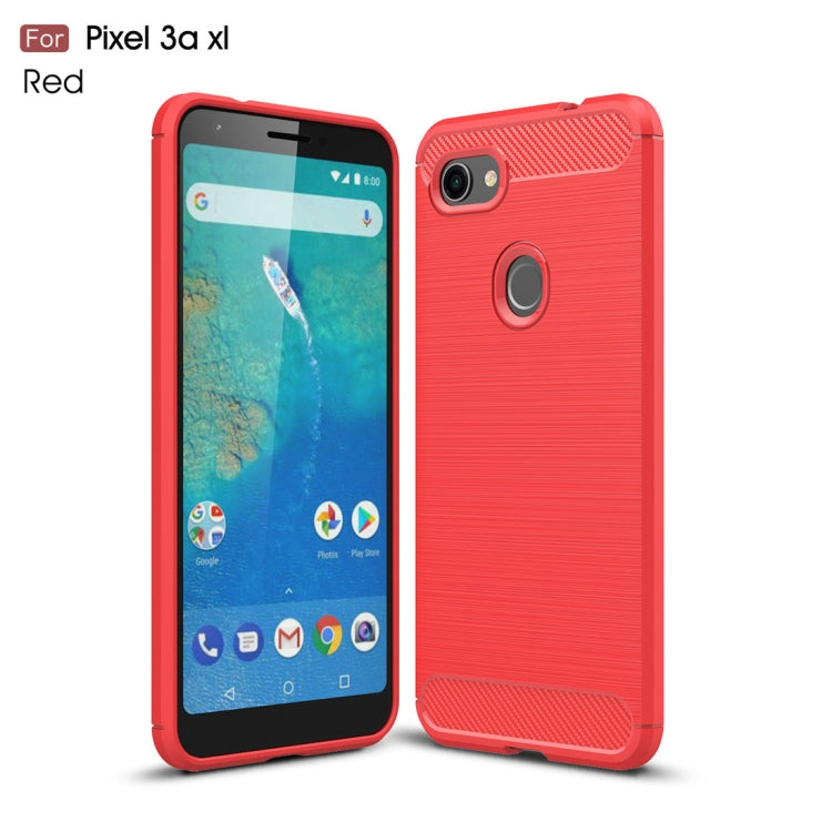 Brushed Texture Carbon Fiber TPU Case for Google Pixel 3a XL, For Google Pixel 3a XL, Google Pixel 3a XL