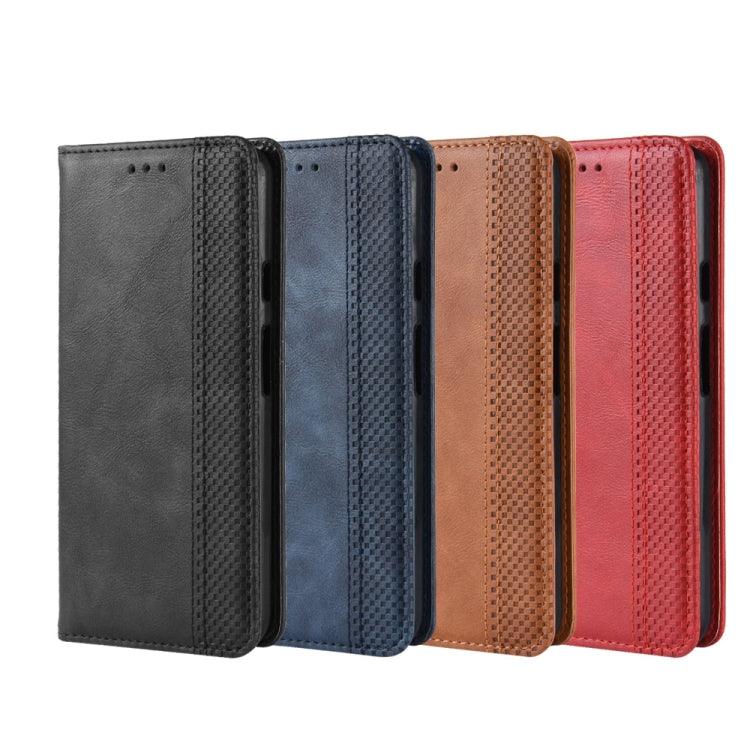 Magnetic Buckle Retro Crazy Horse Texture Horizontal Flip Leather Case for Google Pixel 3a , with Holder & Card Slots & Photo Frame, For Google Pixel 3a