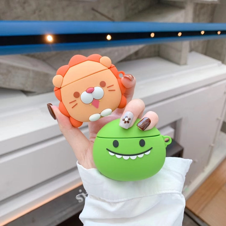 For Apple AirPods 1/2 Generation Universal Wireless Lion And Dinosaur Headphone Holder Bluetooth  Protective Case, Lion, Dinosaur