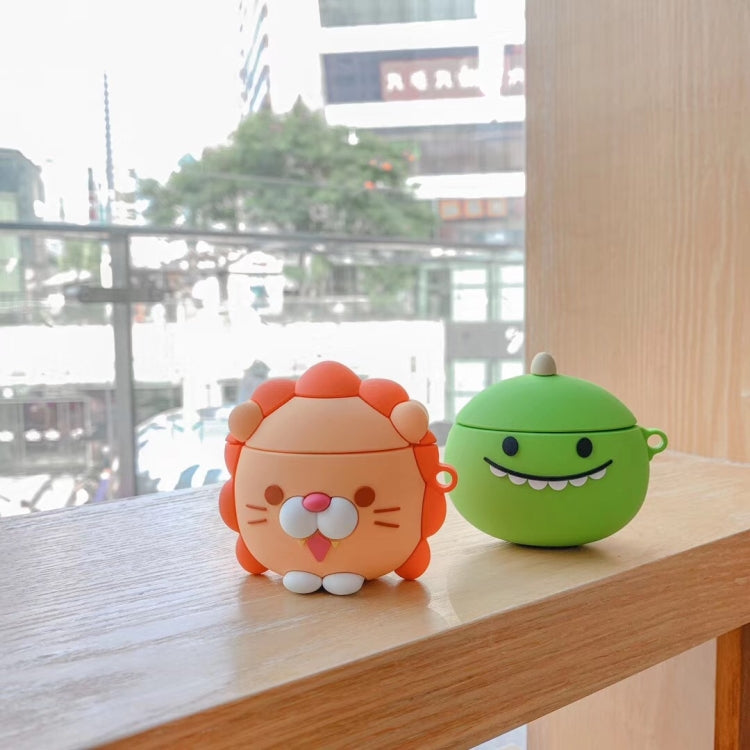 For Apple AirPods 1/2 Generation Universal Wireless Lion And Dinosaur Headphone Holder Bluetooth  Protective Case, Lion, Dinosaur