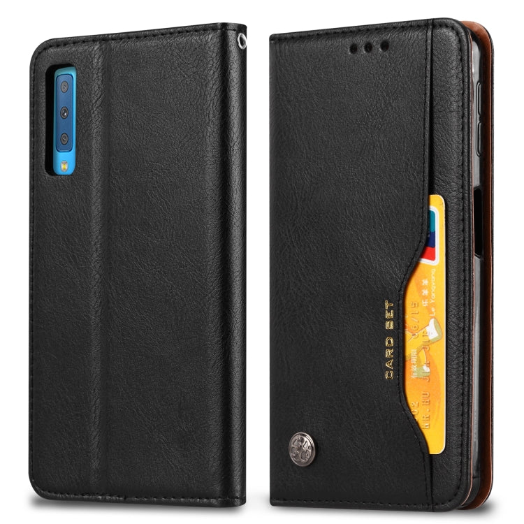 Knead Skin Texture Horizontal Flip Leather Case for Samsung Galaxy A70, with Photo Frame & Holder & Card Slots & Wallet, For Galaxy A70