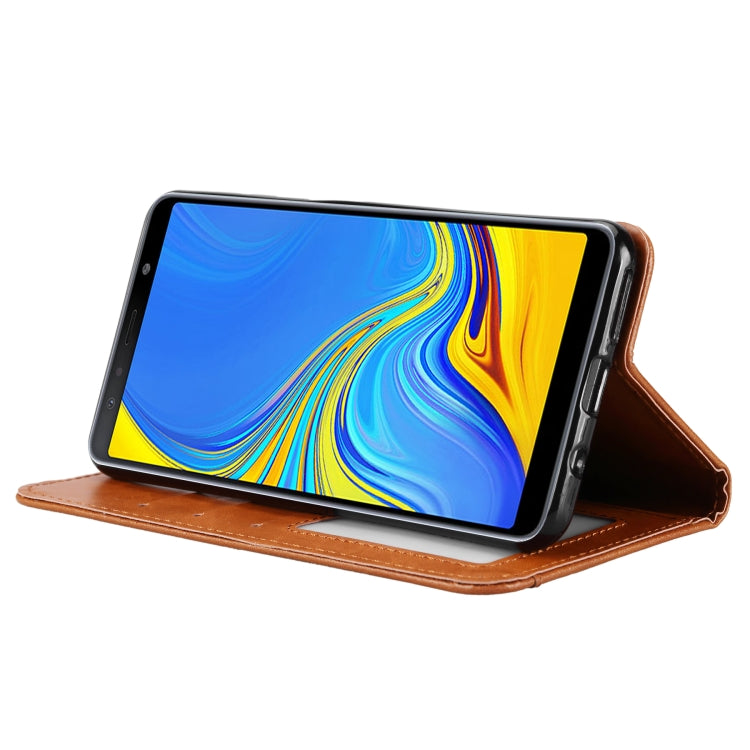 Knead Skin Texture Horizontal Flip Leather Case for Samsung Galaxy A70, with Photo Frame & Holder & Card Slots & Wallet, For Galaxy A70