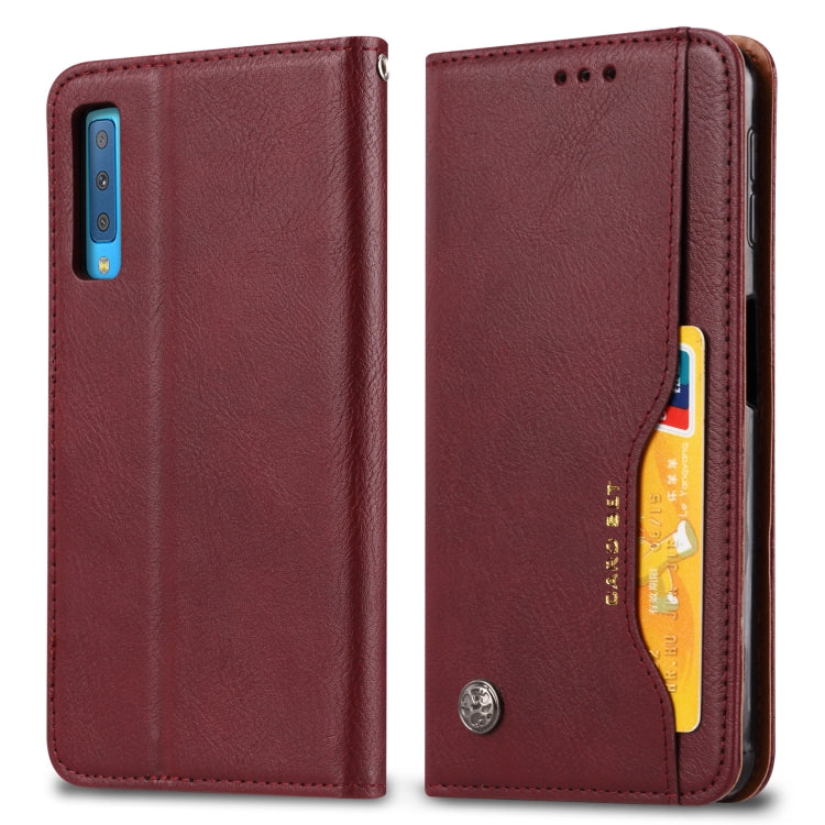 Knead Skin Texture Horizontal Flip Leather Case for Samsung Galaxy A70, with Photo Frame & Holder & Card Slots & Wallet, For Galaxy A70